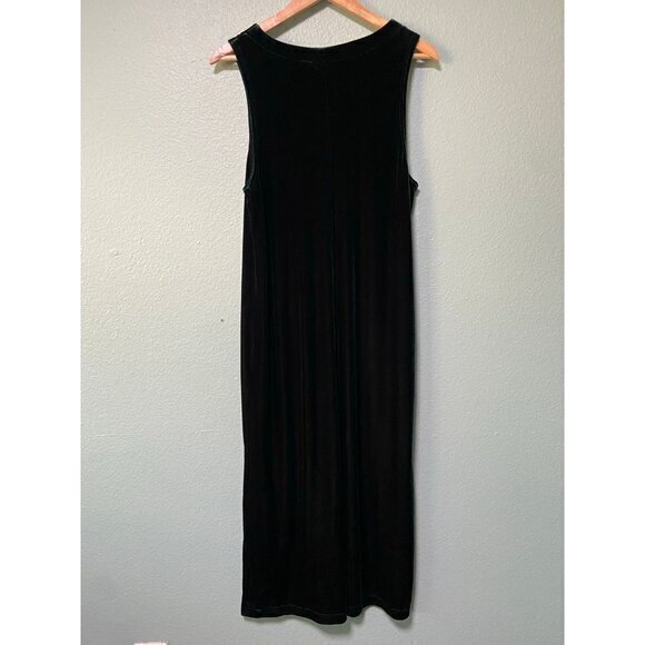 Vintage Studio Edge Women's Dark Green Emerald Velvet Dress with Pockets Size 10 - Picture 2 of 7